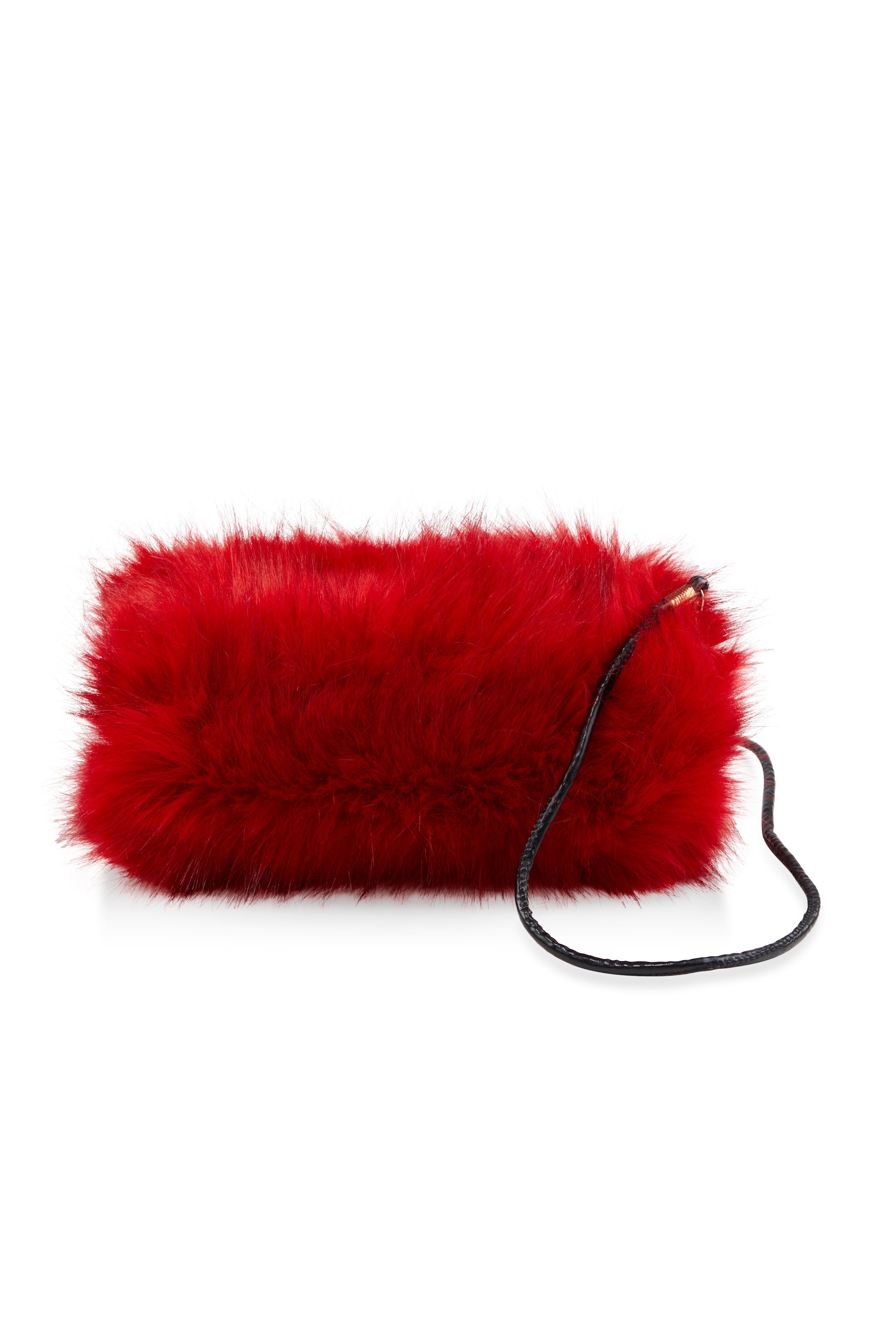 Faux Fur Hand Muff Crossbody Bag