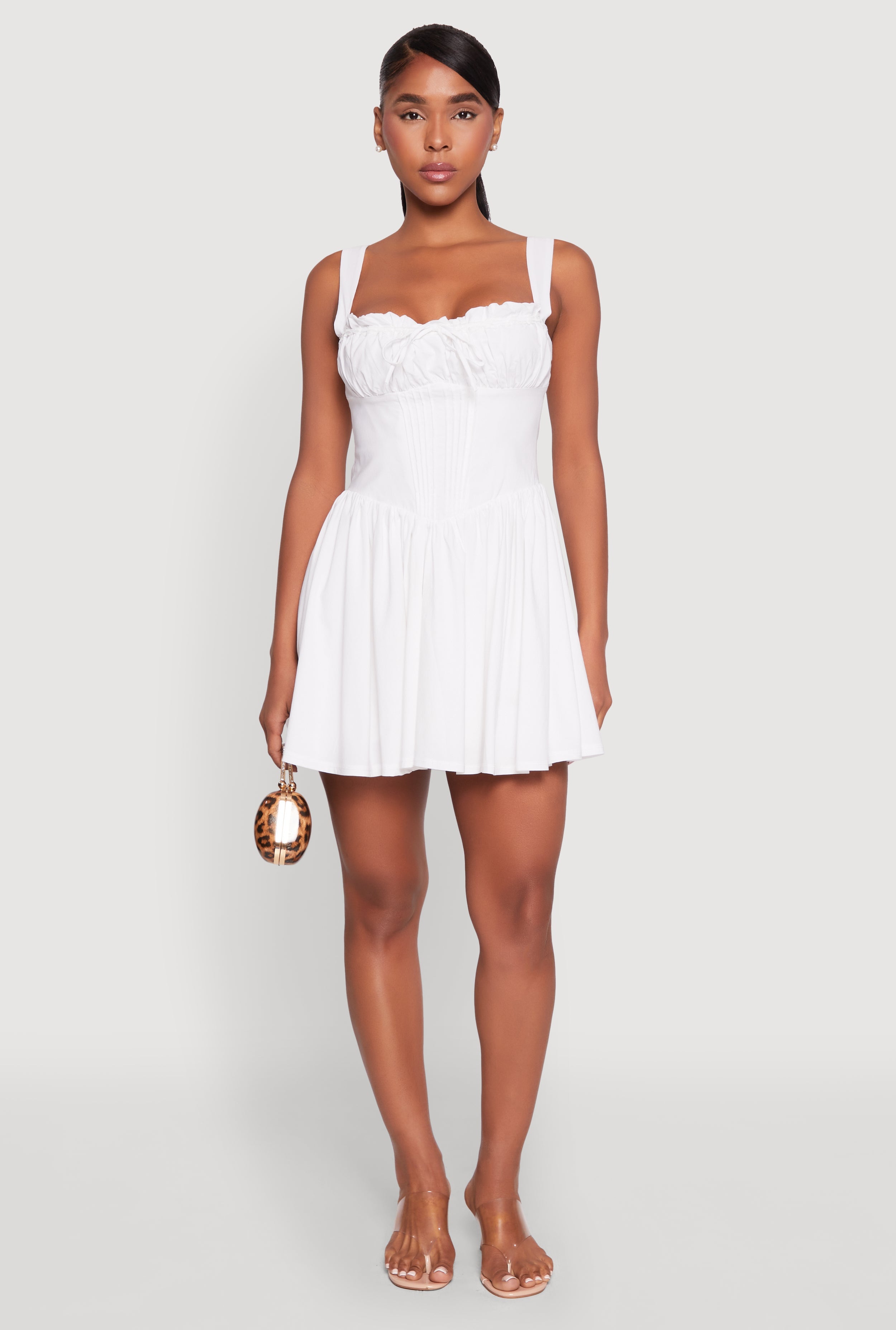 Pleated Corset Mini Dress