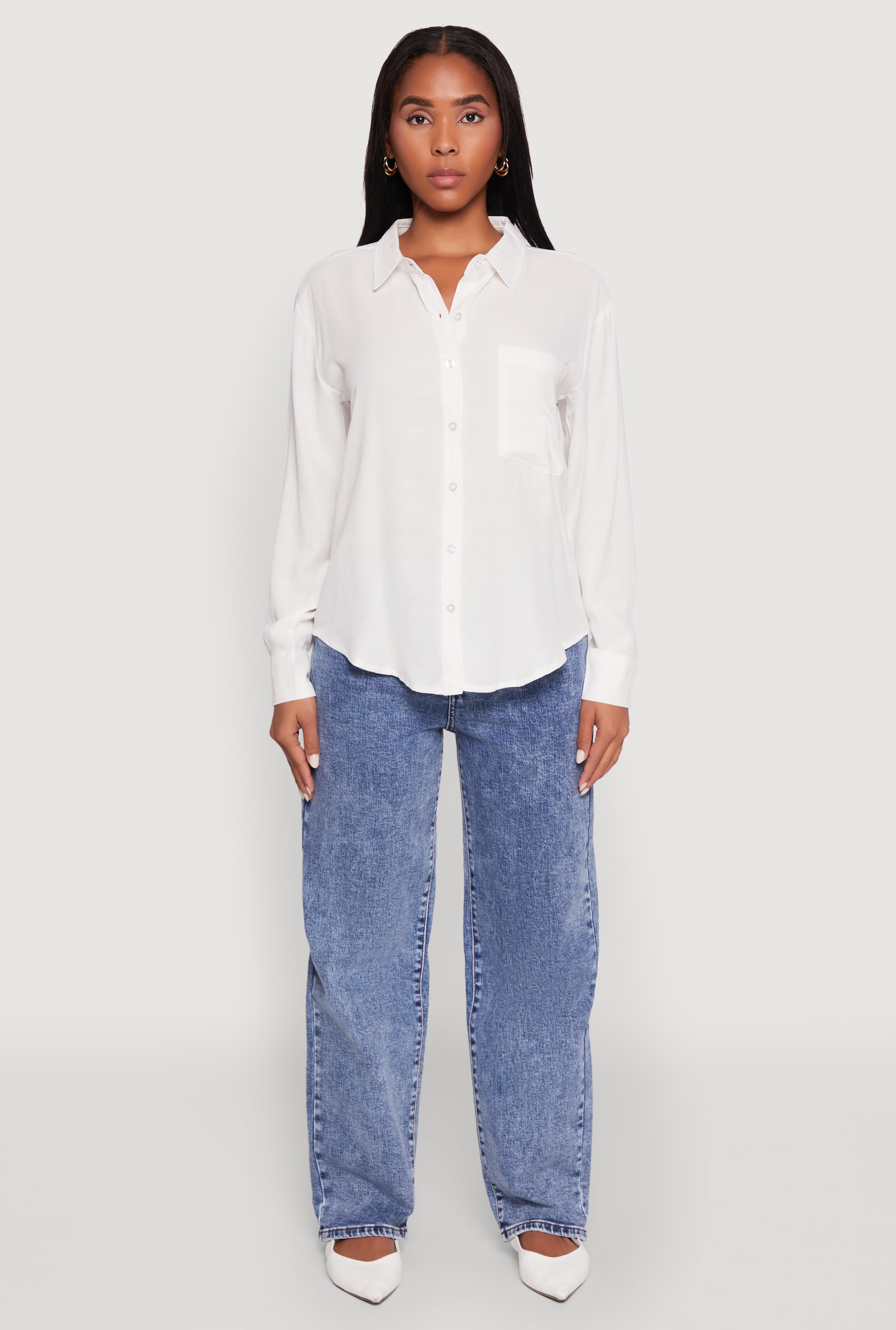 Iris Gauze Knit Button Front Shirt
