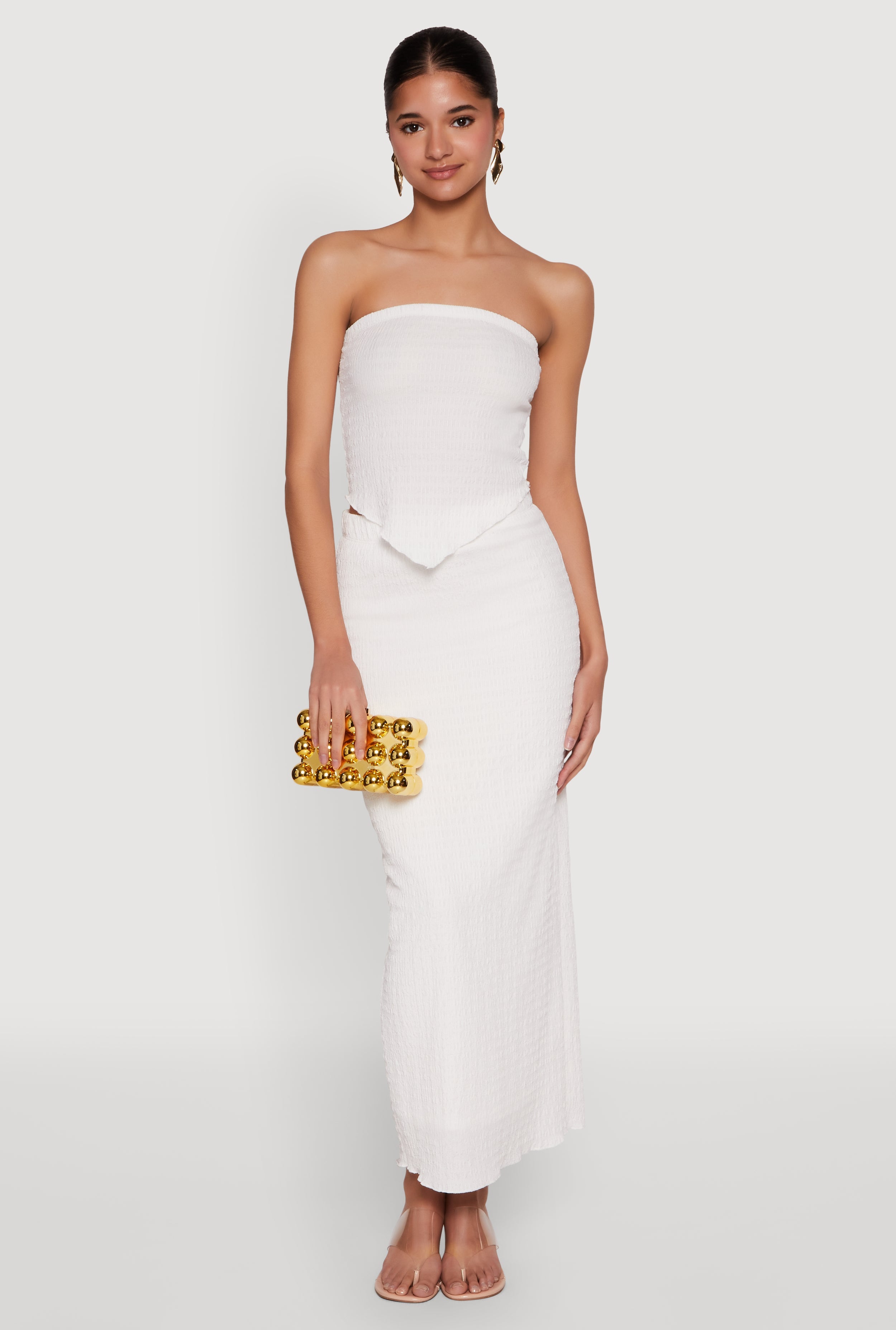Almost Famous Textured Knit Maxi Skirt