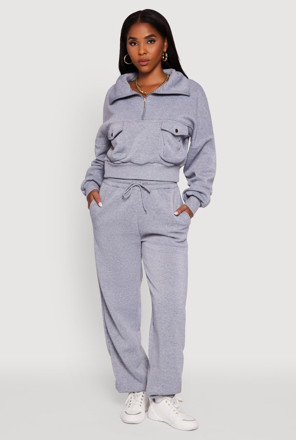 Fleece Lined Oversized High Waisted Joggers