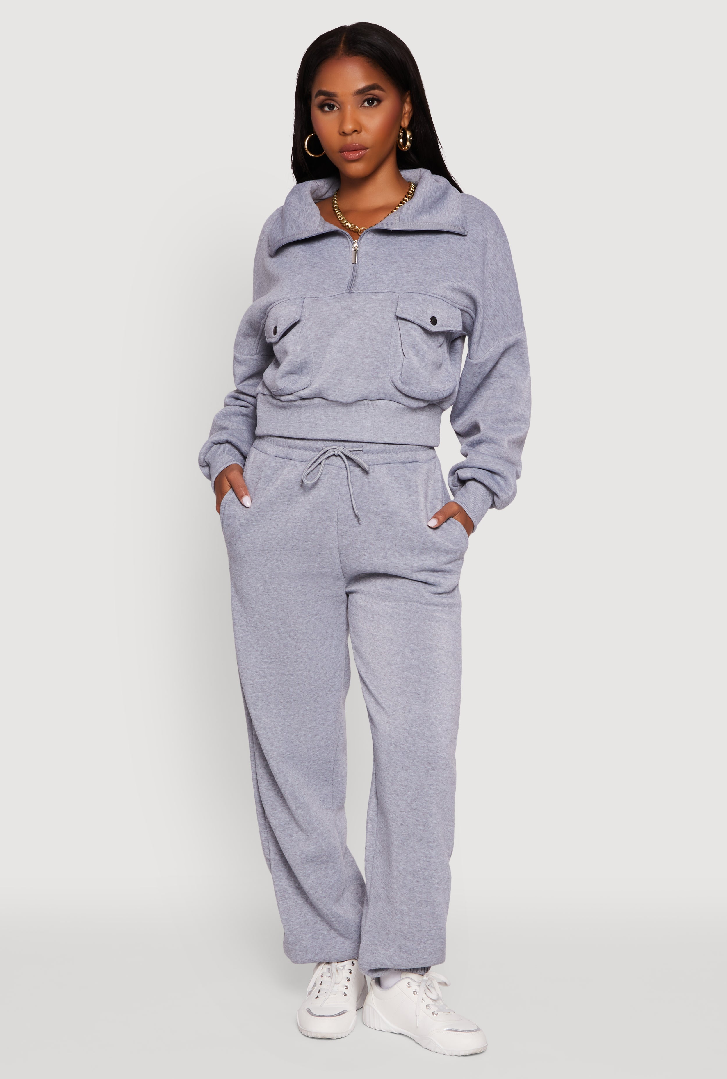 Fleece Lined Oversized High Waisted Joggers