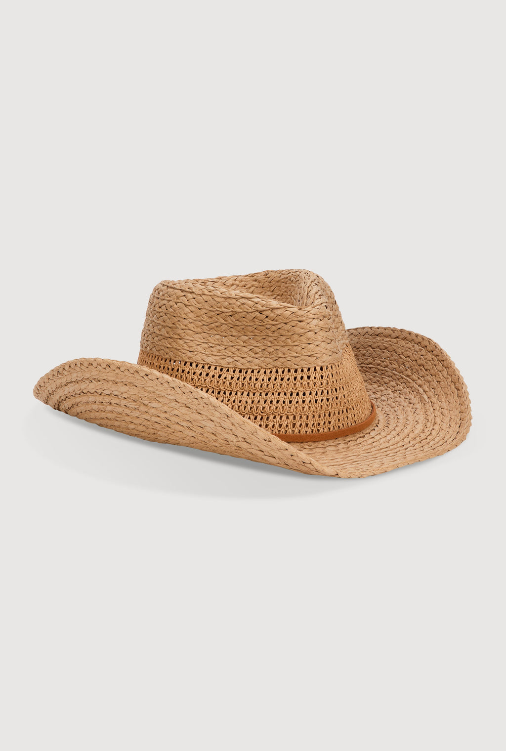 Beaded Toggle Drawstring Straw Cowboy Hat