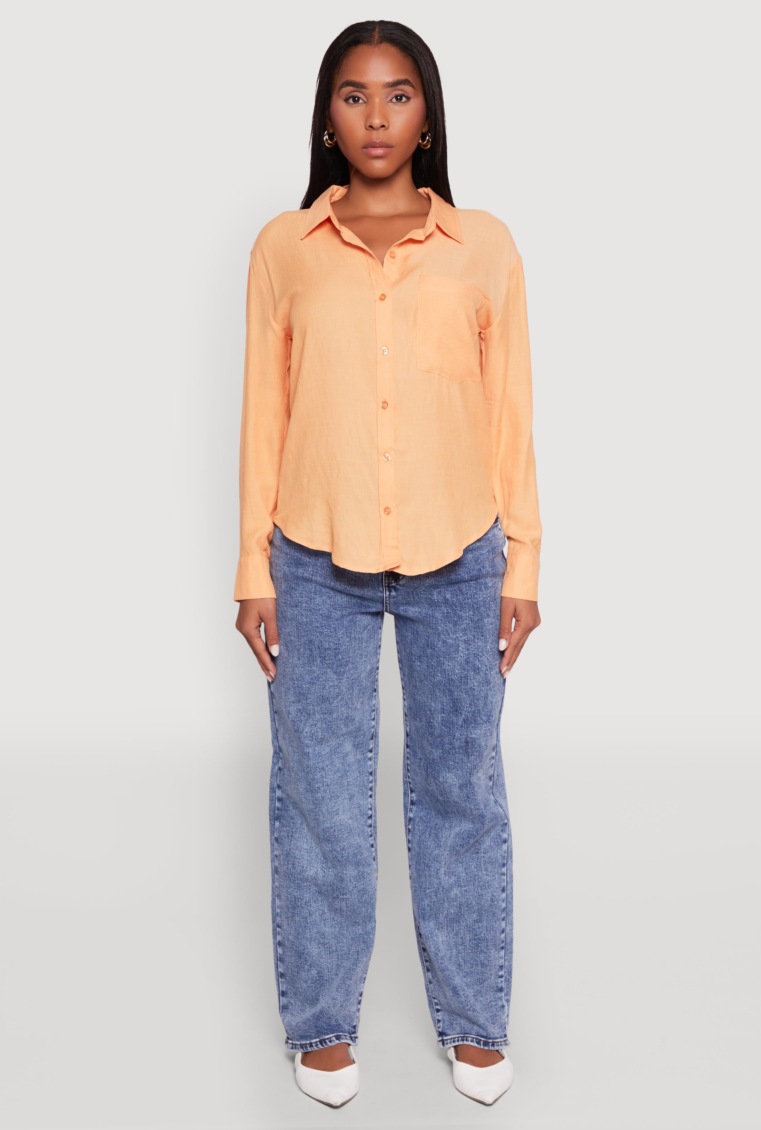 Iris Gauze Knit Button Front Shirt