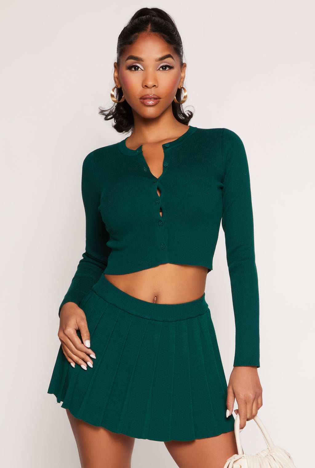 Daisy Long Sleeve Cropped Cardigan