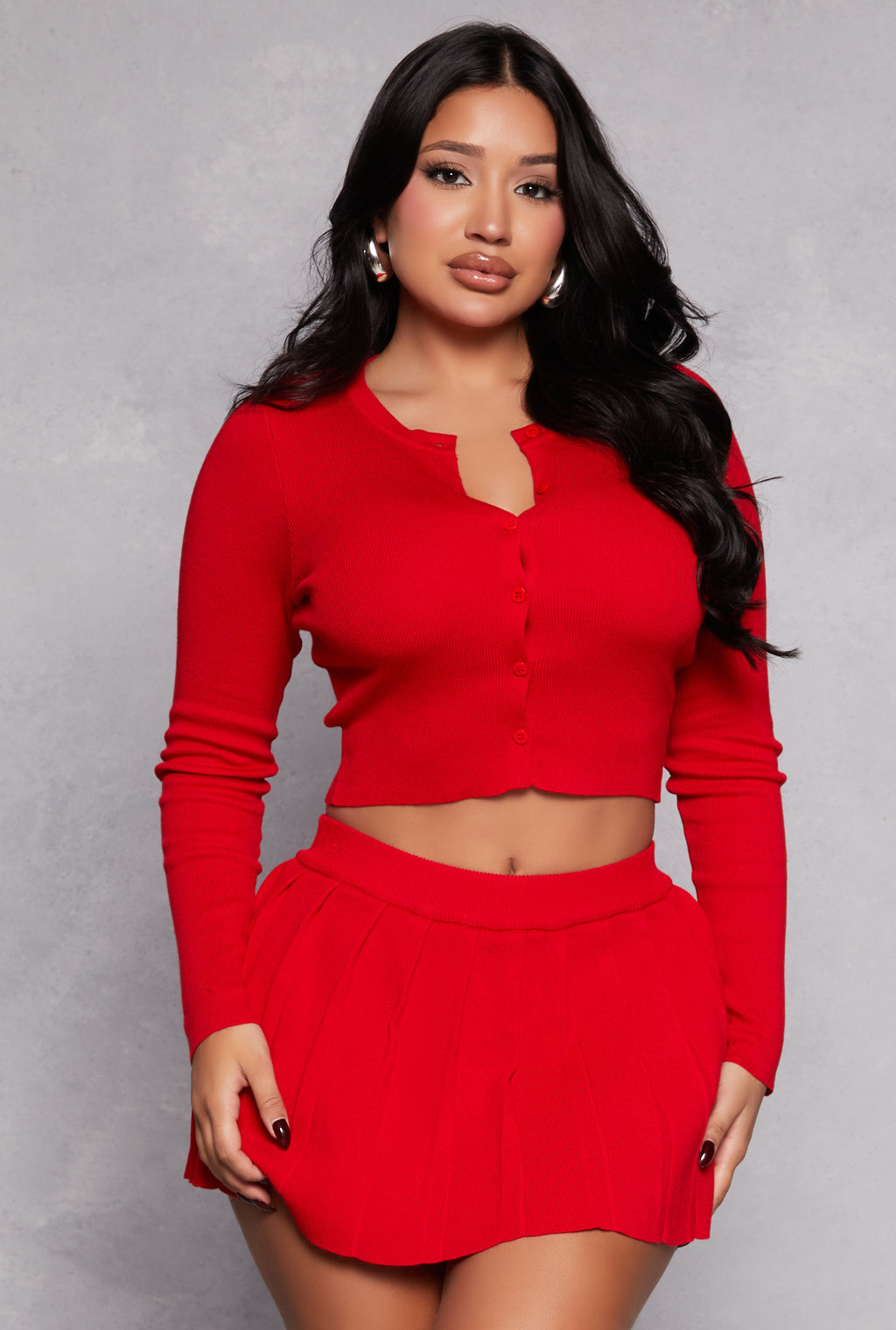 Daisy Long Sleeve Cropped Cardigan