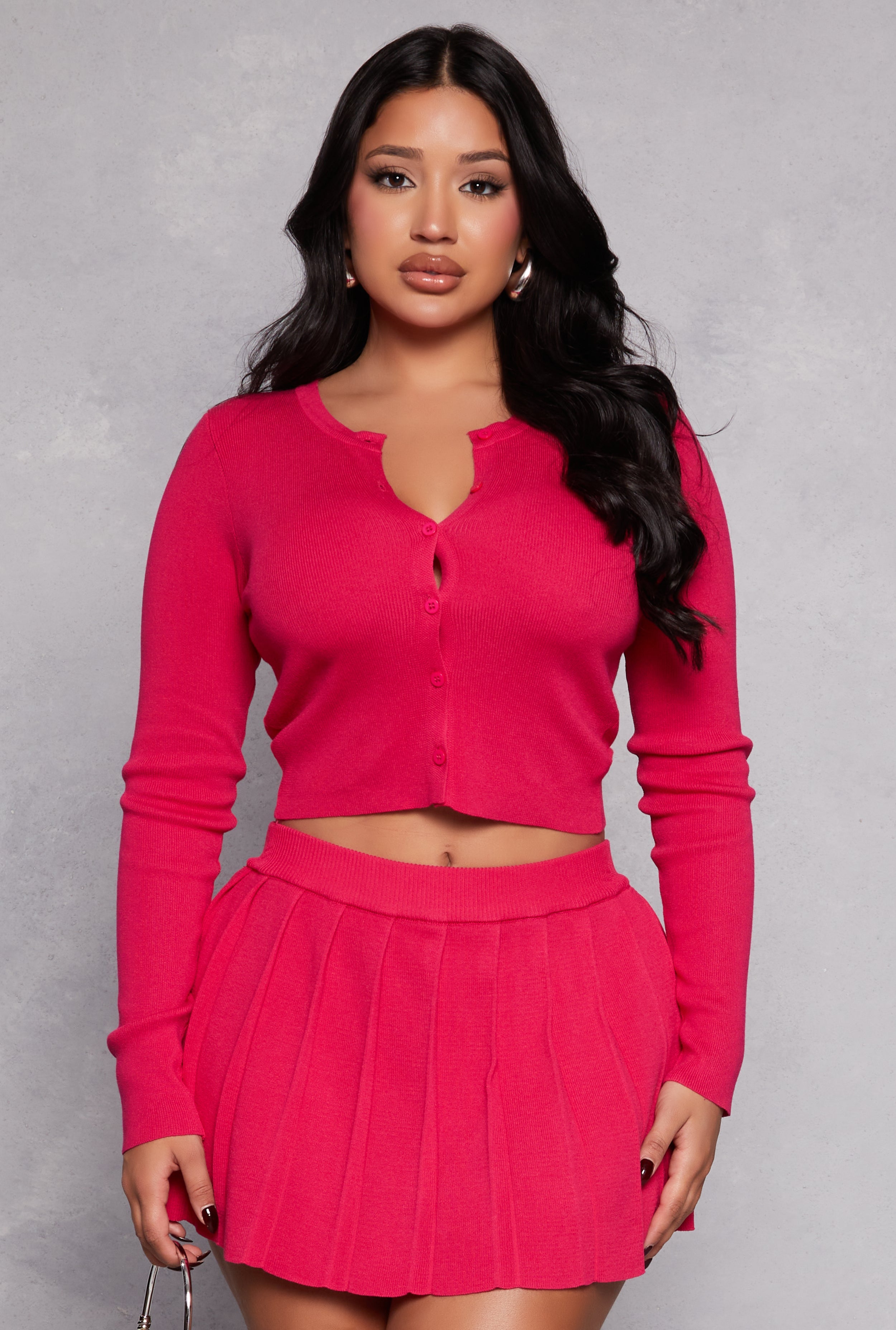 Daisy Long Sleeve Cropped Cardigan